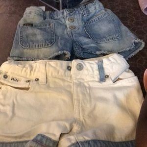 Polo Ralph Lauren shorts blue size 5 white size 6